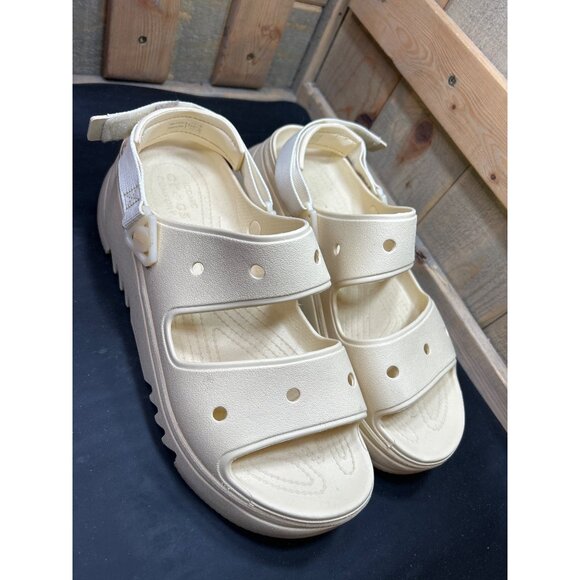Mens Crocs Xscape Hiker Sandals Size 12 Cream Lightweight Slip-Resistant - Picture 2 of 11